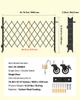 VEVOR Single Folding Security Gate, Lockable Scissor Gate with 360 degrees Swivel Casters, Outdoor Barricade Steel Retractable Gates