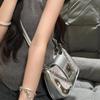 Sweet Cool Y2K Pink Underarm Bag Heart Chain Vintage Aesthetic Shoulder Bag for Women