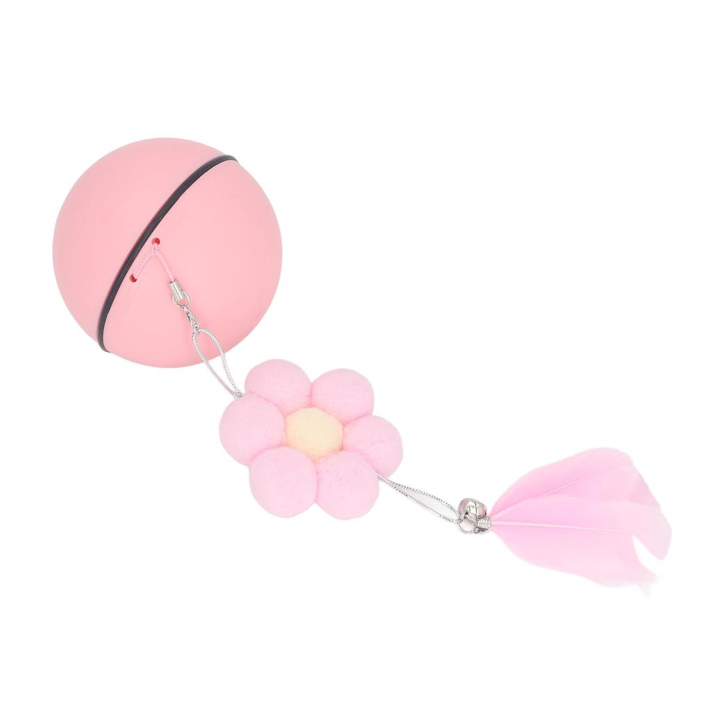 Interactive Cat Toy Ball One Touch Start Noise Reduction Automatic Rolling Cat Ball for Pet Exercise