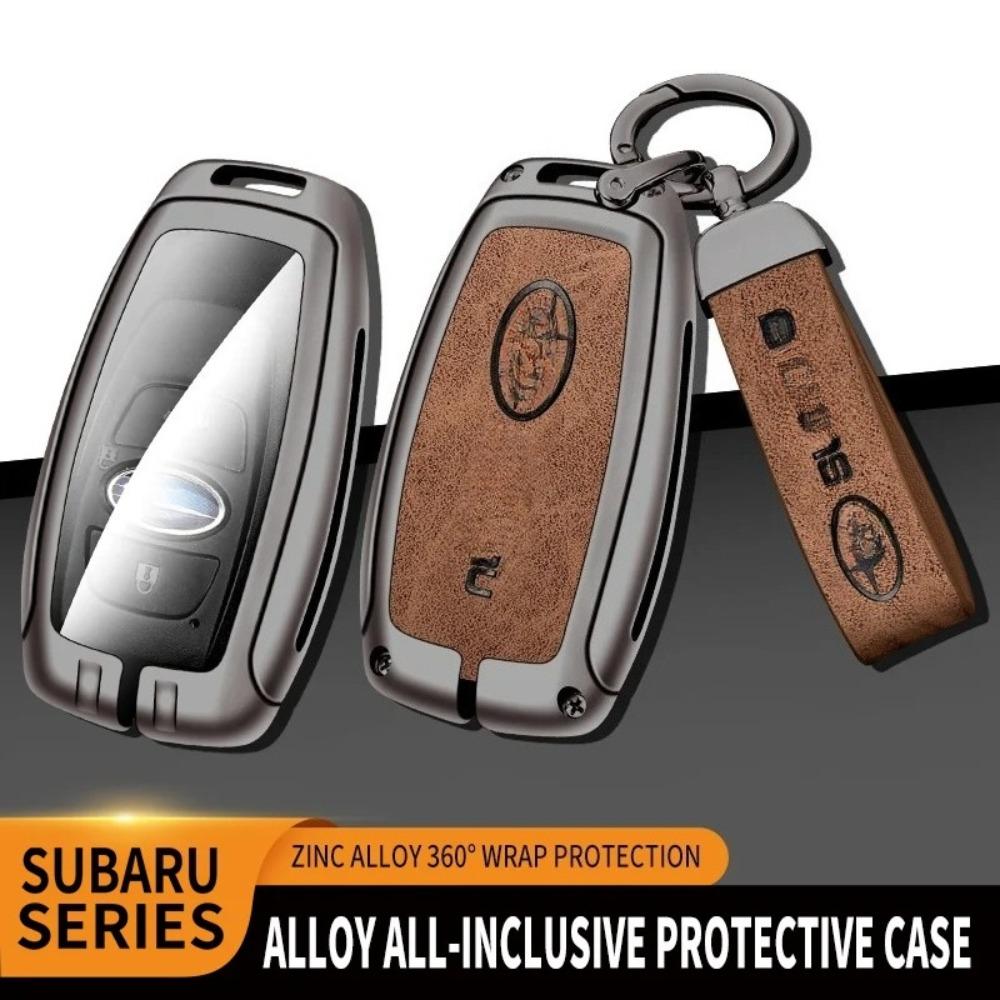 Auto Zinklegierung Schlüsseletui Tasche für Subaru Brz Wrx Xv Ascent Forester Outback Impreza Legacy Auto Metall Schlüsselhülle Autozubehör