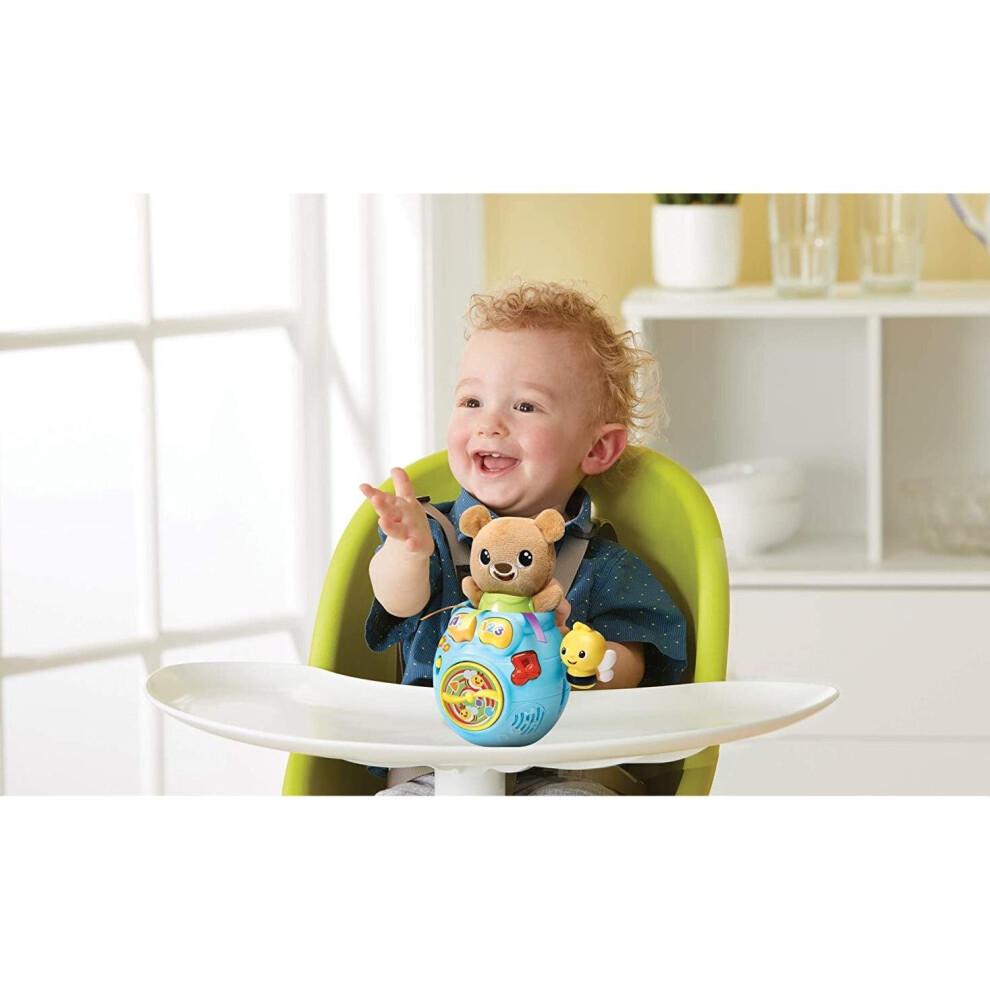 Vtech Baby Peek-a-Boo Bear In Honey Pot Soft Toy With Music, Songs and Fun Phrases