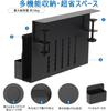 Samcos Storage Storage Small No Drilling Easy Fits 5kg Weight Steel Includes Cushion Black Set Under-Table Rack, 360-Degree Rotating, Clamp-Type,
