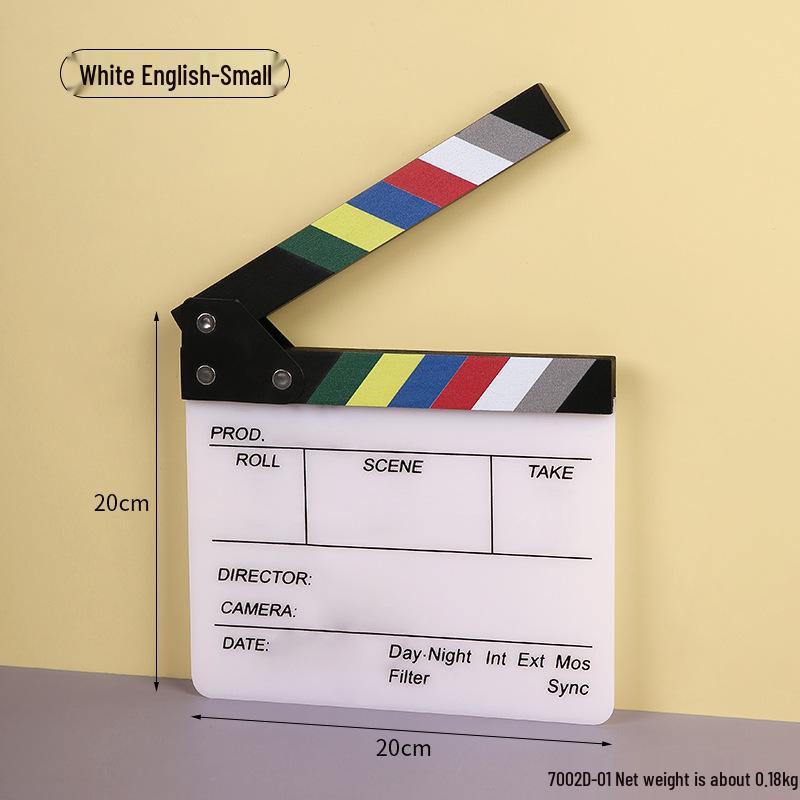 Professional Black and White Acrylic Movie Clapboard Ornament