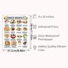 12 Pièces Tableau Alimentaire pour Diabétiques & Planificateur de Repas Liste d'Aliments pour les Courses pour Diabétiques Feuilles de Référence Alimentaire Diététique pour Diabétiques