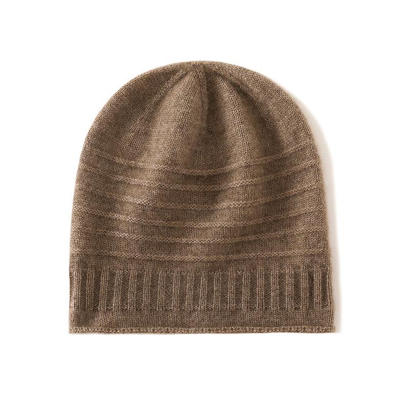 

Кашемировая осенне-зимняя новая унисекс однотонная утолщенная теплая модная вязаная повседневная шапка с отворотом One Size