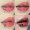 [C]1ks Piercing do rtu Kroužek do rtu Dračí dráp Kámen Titanová ocel Tvar C Náušnice do chrupavky ucha Piercing septa Labiální kroužek Body šperk