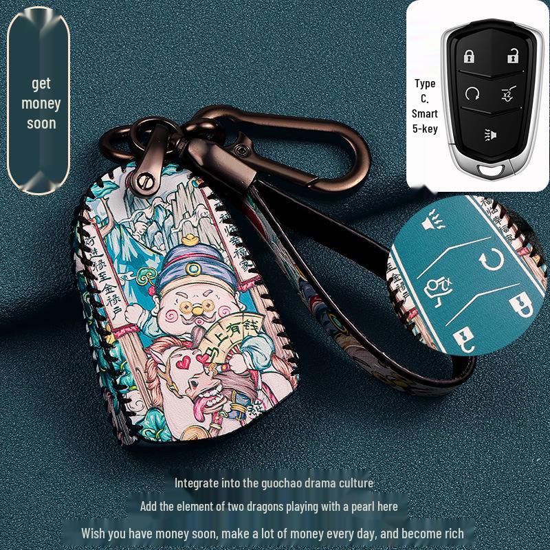 Cadillac Key Case for CT6, XT4, XT5, XT6, XTS, CT4, CT5, ATS-L - Snap-On Shell