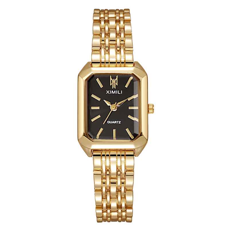 Stainless Steel Strap Watch Women Quartz Wristwatch Student Simple Square Quartz Watches