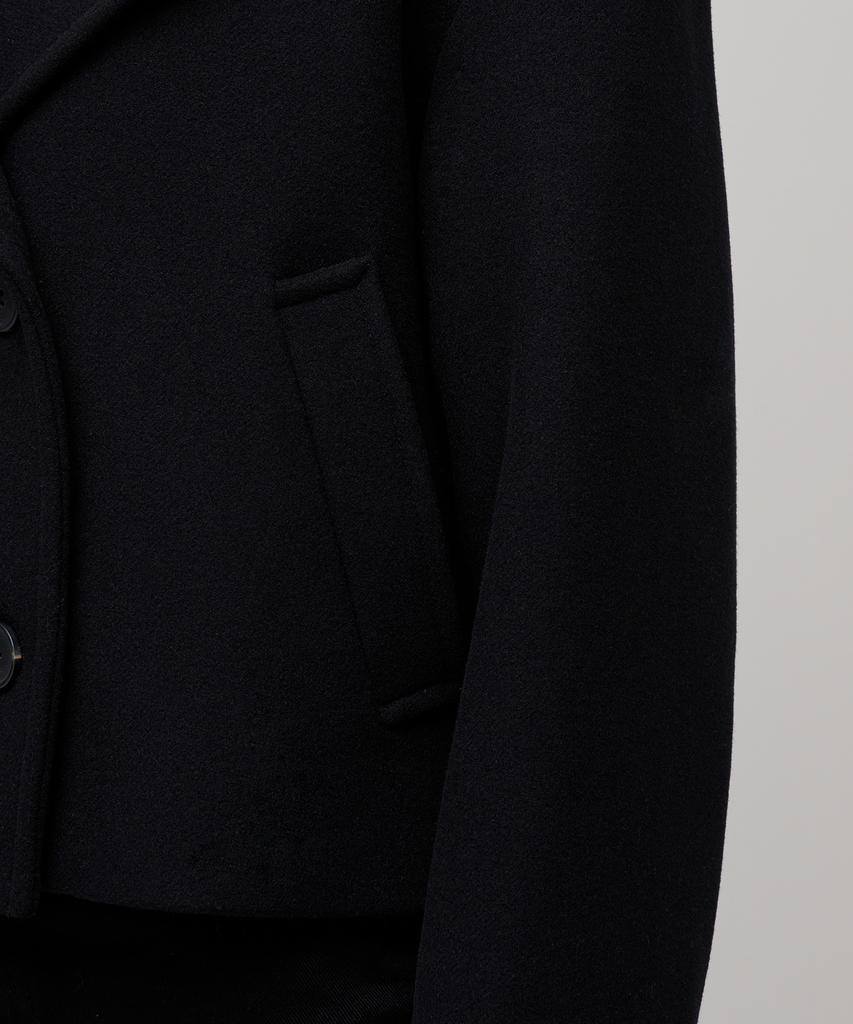 Musinsa Standard Woman Women'S Cashmere Blend Short Pea Coat [Black]