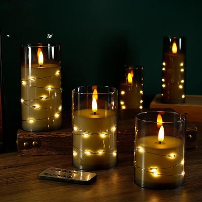 „LED-Kerzenlichter mit Fernbedienung für Hochzeiten, Geburtstage, Partys und Konzerte – Elektronische ABS-Simulations-Lichterkettendekoration“