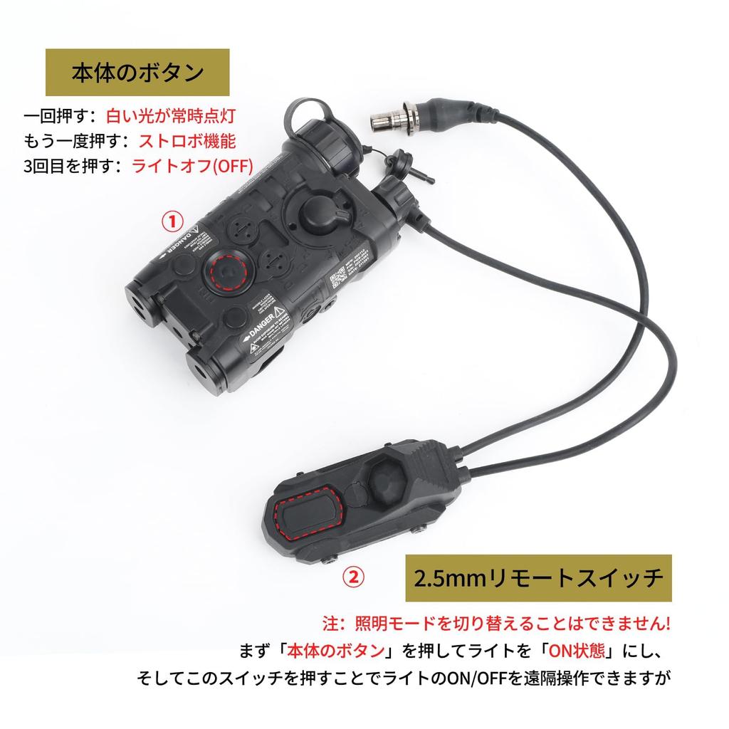 WADSN NGAL Aiming Device, M600C Flashlight, and AXON Dual Control Remote Switch Set for 20mm Rails (Black)