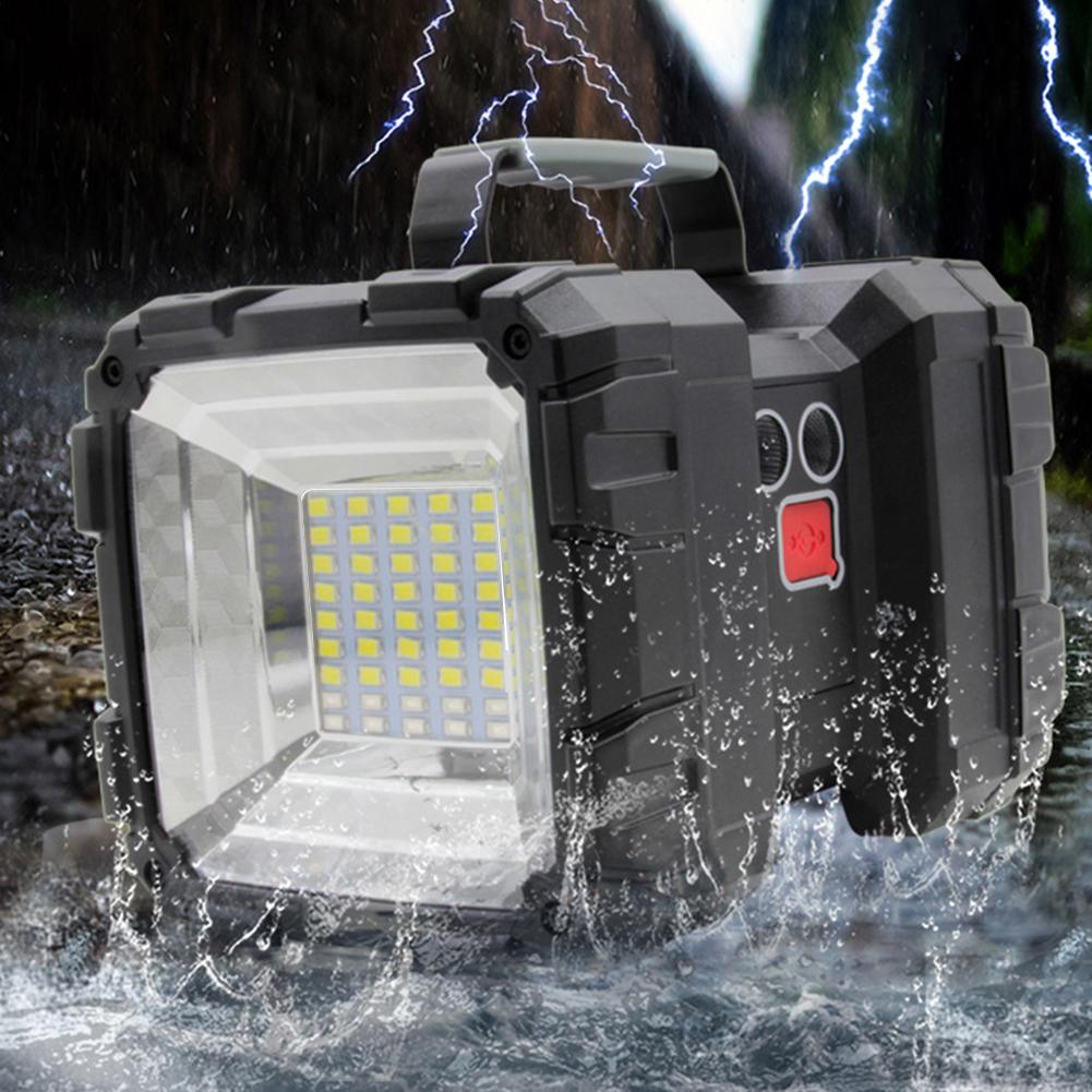 Double Head Handheld Searchlight 4000mAh USB Rechargeable LED Super Bright Flashlight 1200LM High Power Floodlight For Fishing C