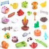 LEGO Duplo-Compatible Large Bricks: Kitchen, Bathroom, Furniture & Food Play Accessories for Children's Building Toys