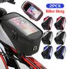 Water Repellent MTB Bike Bag Front Tube Touch Screen Mobile Phone Holder Case