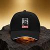 DAVIS Red and White Letter Print Baseball Cap, Unisex Sandwich Brim Sports Cap, Suitable for Daily Commuting and Travel