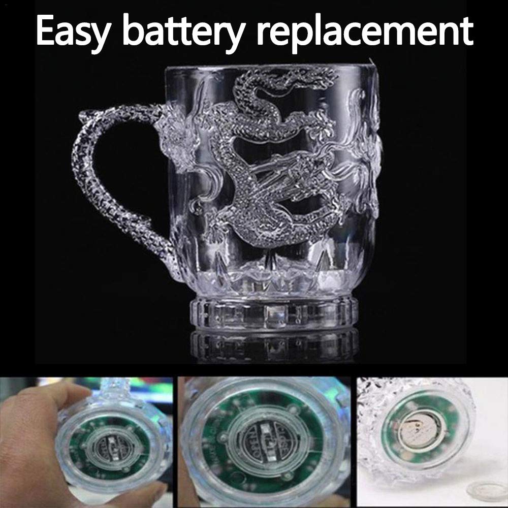 1 stücke Leuchtende Drachen Bier Wein Whisky Becher Led Glowing 285ml Trinkglas Becher Batteriebetriebene Acryl Geschenke Party Supplies