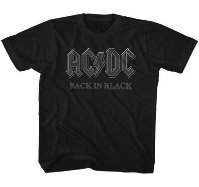 AC/DC Back And Black Jugend T-Shirt 2T-YXL Unisex T-Shirt