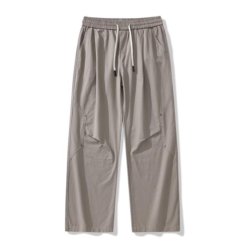 

Универсальные рабочие брюки из чистого хлопка, мужские весенне-летние прямые брюки с широкими штанинами, длинные брюки с драпировкой, новый американский кэжуал 4XL