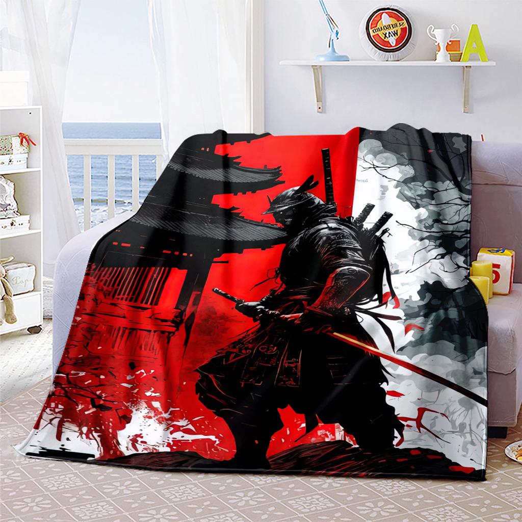 1PC Samurai Warrior Cosplay Costume Blanket Soft Comfortable All Seasons Perfect Sofa Office Travel Home Gift Idea