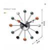 Modern Wall Clock Silent Non Ticking 13 Inch Pop Color Decorative Ball Clocks for Living Room Kitchen Office Wall Clocks