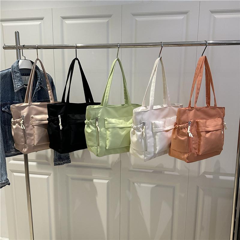 Canvas Bag For Women, Large Capacity, Versatile, Casual Shoulder Bag, Nylon Bag, Class Commuting Tote Bag