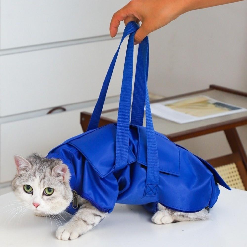 Double Shoulder Pet Travel Bag Breathable Cat Injection Bag Portable Cat Bathing Bag Pet Supplies