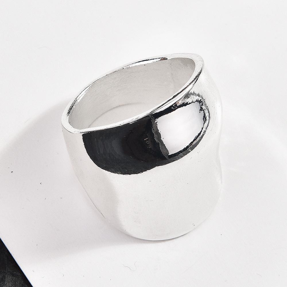 Spanish Minimalist Geometric Ring For Women, Niche High-End Stainless Steel Opening Adjustable Ring