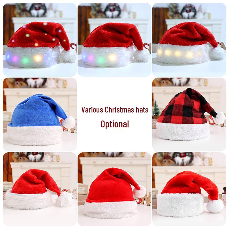 Colorful Light-Up Santa Hat for Holiday Parties