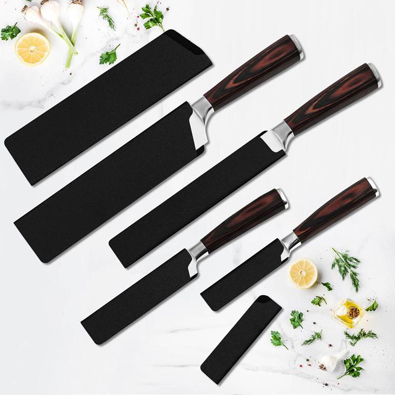Black Plastic Kitchen Knife Blade Protector For 3.5-10 Inch Knife Cases Eco-Friendly Material  High Quality Practical