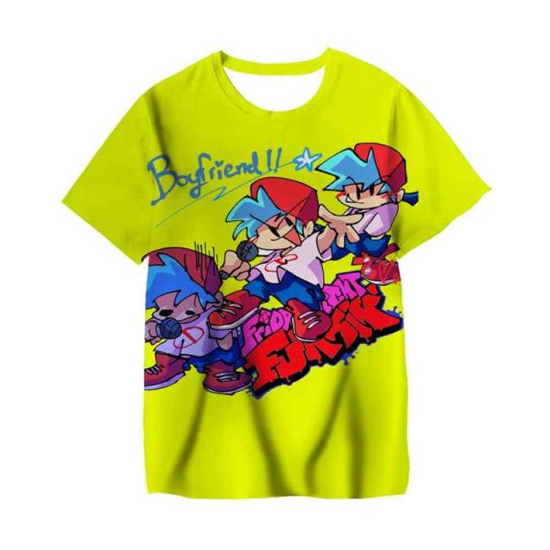 Kids Friday Night Funkin 3D T-Shirt Boys Cartoon Game  T Shirts Summer Funny Short Sleeve Children Cute Tee Tops Anime Clothes