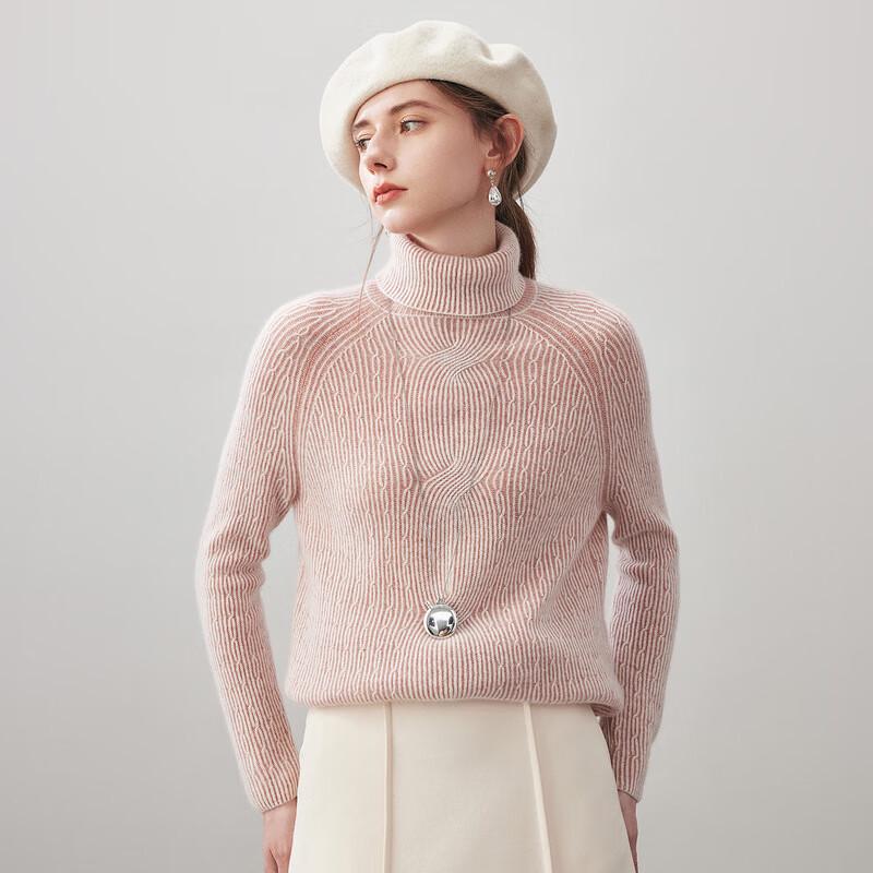 Kemengboka Women's Loose Fit Cashmere Turtleneck Sweater