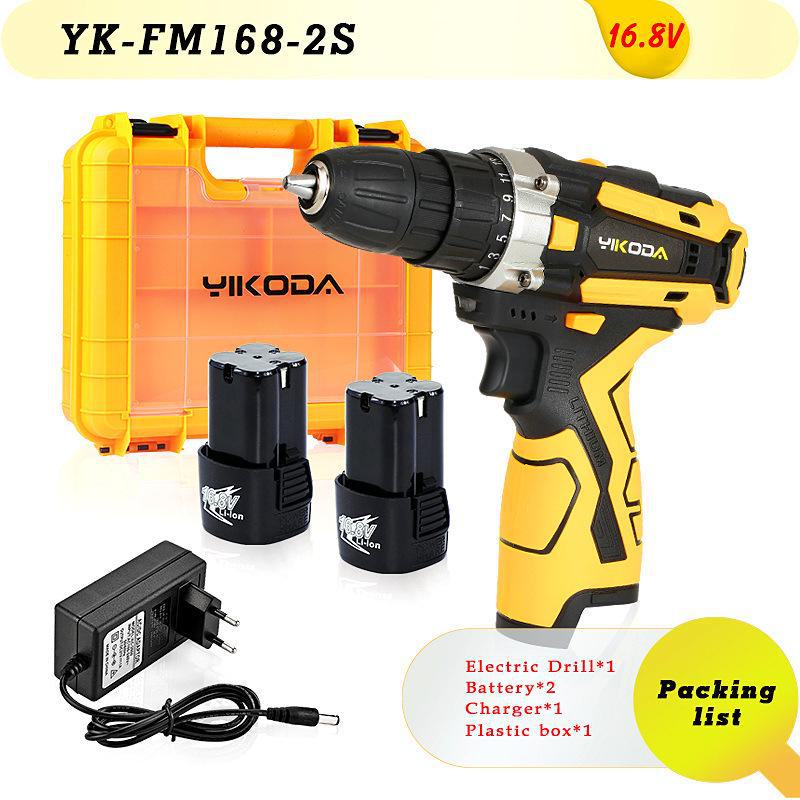 Rechargeable Cordless Dual-Speed Lithium Electric Drill with Power Display