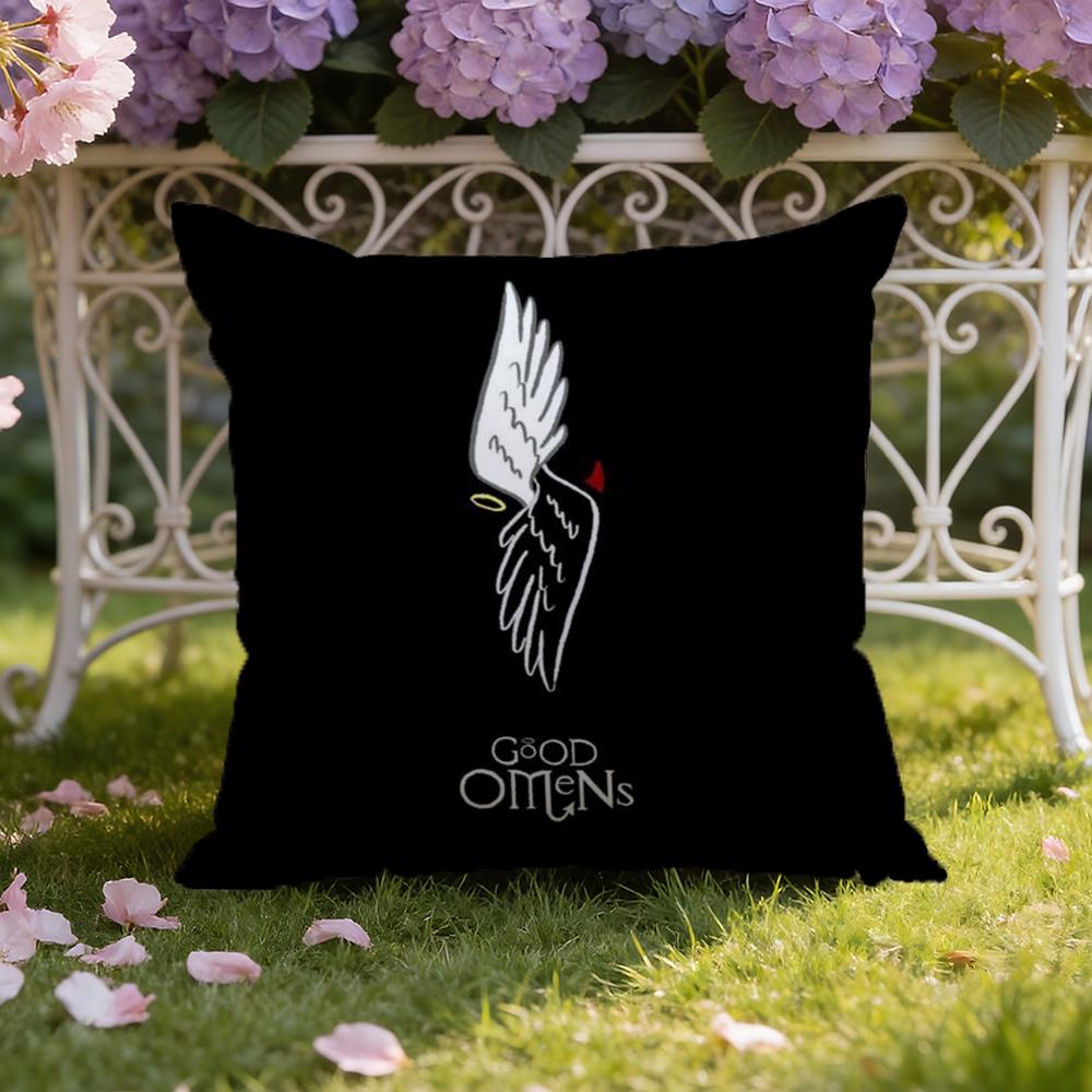 Tv G-Good O-Omens Cushion Cover Home & Car Dual-Scene Pillow Cover: Reversible for Premium Comfort