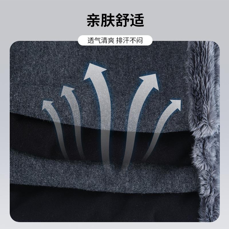 Winter Velvet Pure Cotton Pullover Hat Men's Windproof Warm Scarf Mask Integrated Stacking Hat Women's Outdoor Versatile Winter Hat