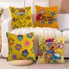 Mr Men and LLittle Miss Cushion Cover Soft Plush Fabric DoubleSided Printed Sofa Cushion Cover for All Seasons Home DecorGift