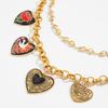 Sweet and Cool Style Multi Layer Necklace Set Heart Charm Geometric Chains Ideal for Office Dating Outfits