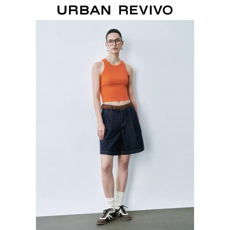 UR 2026 Women s Casual Belted Denim Shorts 26