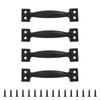 Set Of 4 Drawer Pulls for Kitchen Or Garage Cabinets Iron Barn Door Knob Handles A0KF