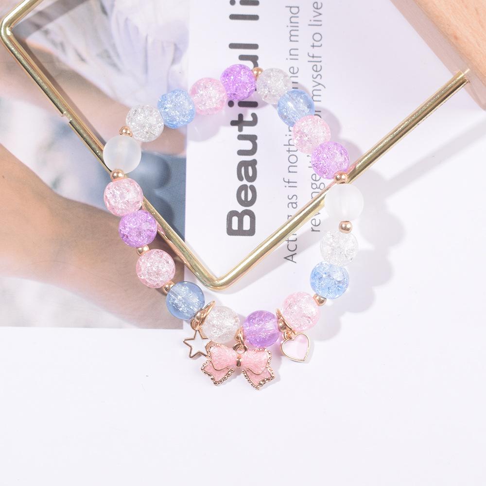 Crystal Bracelet Alloy Colored Beaded Bracelet Student Friendship Fashion Bracelet Bead Glass Hot Selling New Cartoon