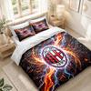 Bedding Set 1 Duvet Cover 2 Pillowcases AC Milan Print Bedroom Home Decoration