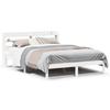 VidaXL Cadre de lit avec tête de lit blanc 160x200 cm bois pin massif, lit, meuble de chambre à coucher, lit en bois, lit 3306546