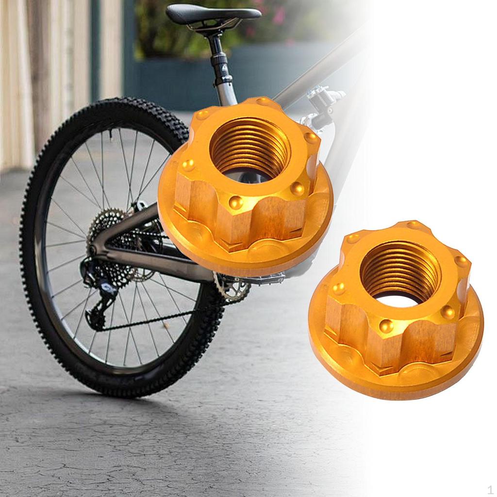 2 Pieces Bike Wheel Hub Axle Nuts Bicycle Rear M10 Nut, Rope Nut