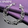 CHSHINE 925 Sterling Silver Five Snake Chain Bracelet For Women Men Wedding Party Fashion Charm Jewelry