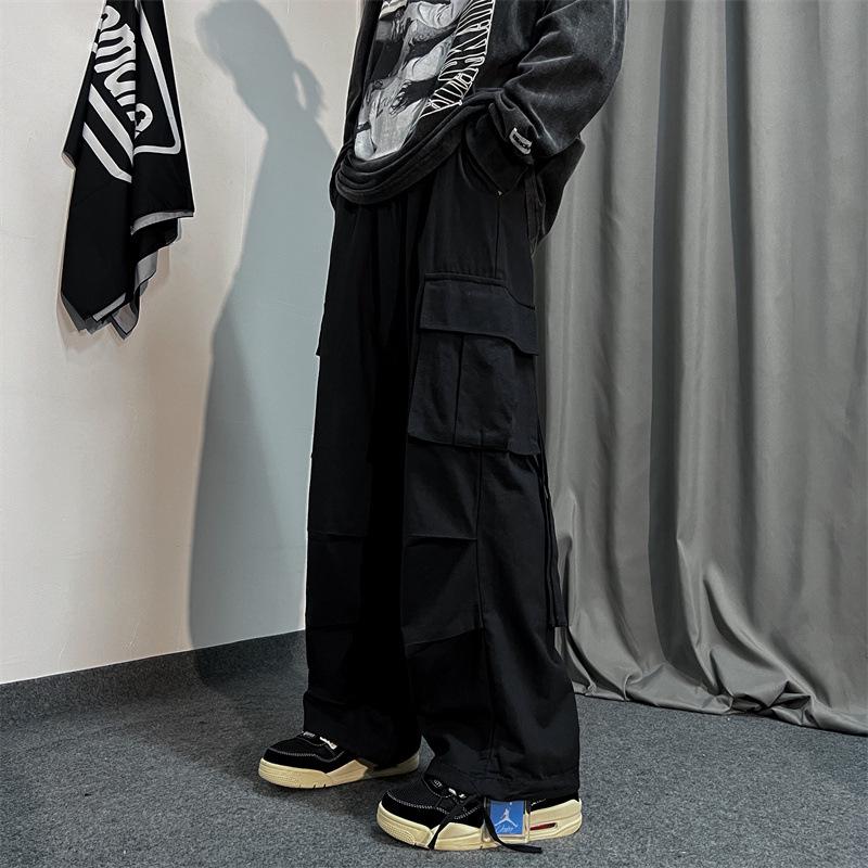 Men's Korean Harajuku Wide-Leg Sportswear Trousers