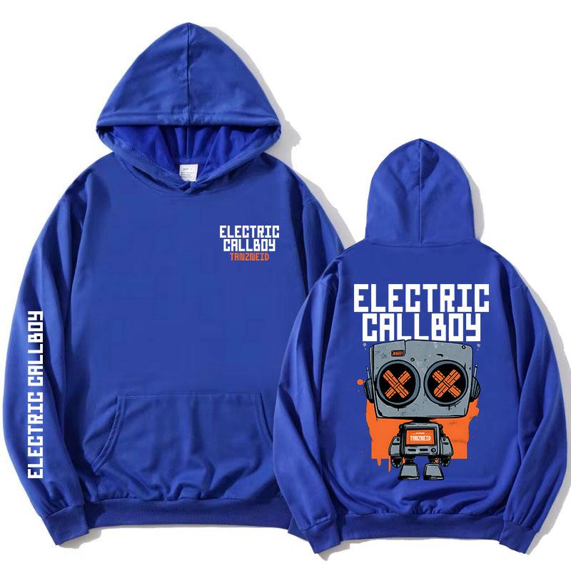 Tanzneid Robot Hoodie ELECTRIC CALLBOY Heavy Mental Style Sweatshirt Long Sleeve Fleece Hooded Pullovers Graphic Merch Unisex jackets Anime Hoodie