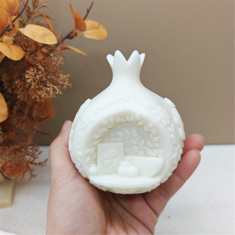 Pomegranate Silicone Candle Molds Silicone Soap Molds for Candle Soap Chocolate Molds for Candy Cake Fondant Baking