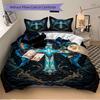 3pcs Gothic Cross Duvet Cover Set - Includes 1 Duvet Cover and 2 Pillowcases, No Quilt Core, All-Season Home Decor yy251111056
