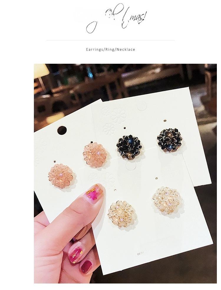 Cercei cu flori din argint coreean S925 la modă 2020 cu cristale - Accesoriu de modă versatil