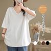 Long Short Cut and Loose Covers Body Large Going Summer Clothes [7-livehouse] Women's T-shirt, Oversized, T-shirt, Sleeve, Tunic, Spring, Summer,