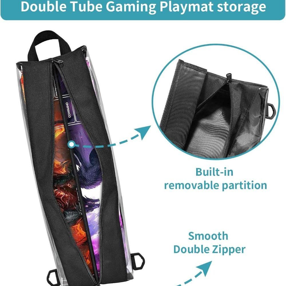 Large Capacity Gaming Playmat Case Shoulder Strap Playmat Carrying Case  Card Game Accessories